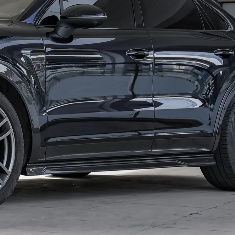For High Quality air Turbulence Dry Carbon Fiber Side Skirt Body Kit Upgrade PK Style Side Edge air Kit 5