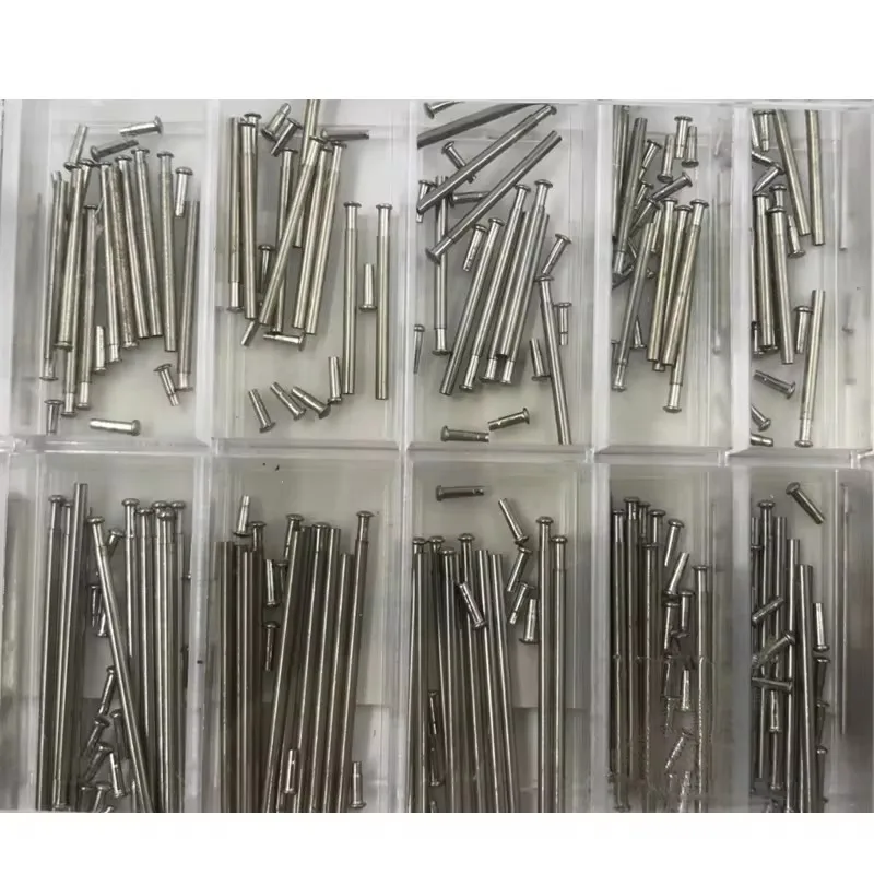 Free Shipping 1 Set 1.2mm Stainless Steel Buckle Spring Bar in Silver Color for Watch Repair