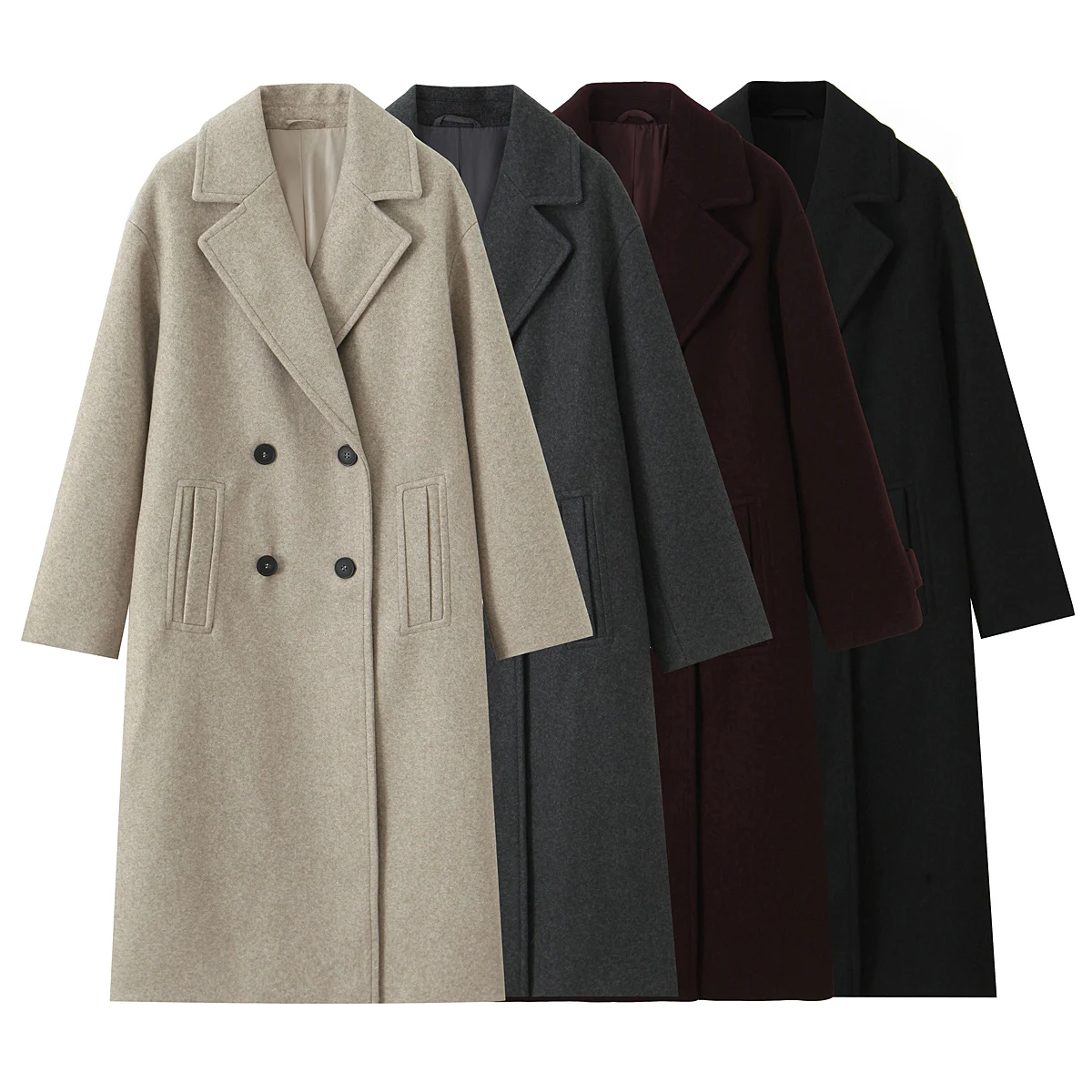 

Fall/Winter New Arrivals Women's Loose-Fit Soft Coat Casual Fashionable Elegant Minimalist Lapel Long-Sleeve Tweed Jacket