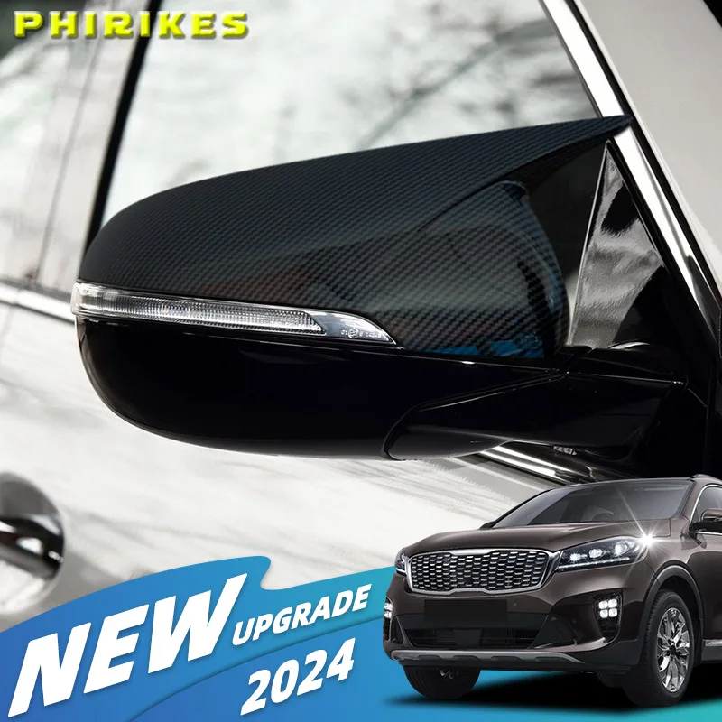 2PCS Auto Rück Seite Spiegel Abdeckung Flügel Kappe Für Kia Sorento 2015-2020 Außentür Rückansicht Fall Trim werkzeuge Auto Zubehör