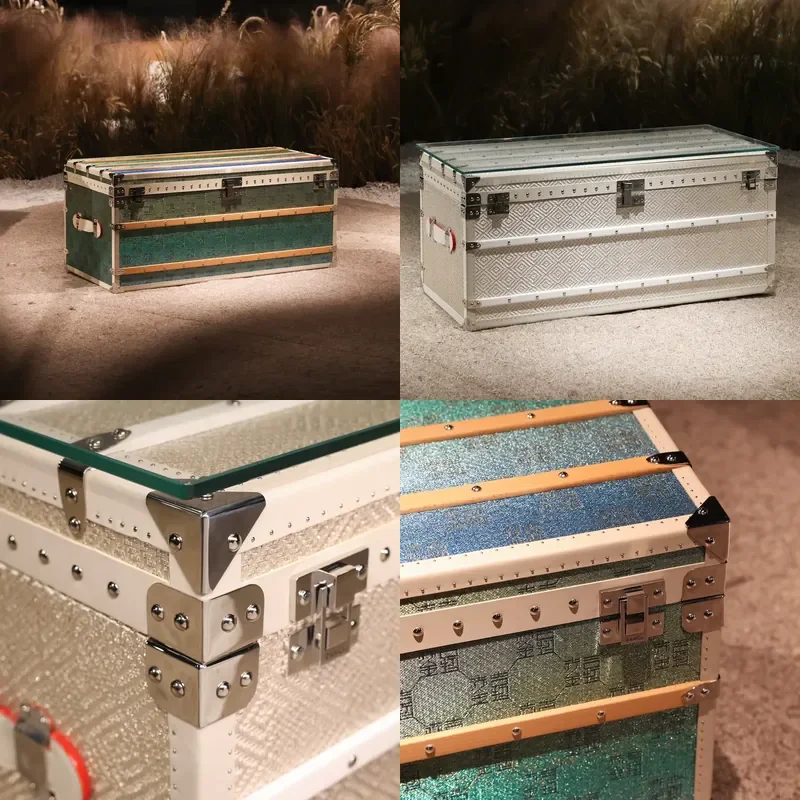 Modern Retro Copper Wire Woven Storage Hard Box Vintage Lockers for Living Room Bedroom Coffee Table Home Decor