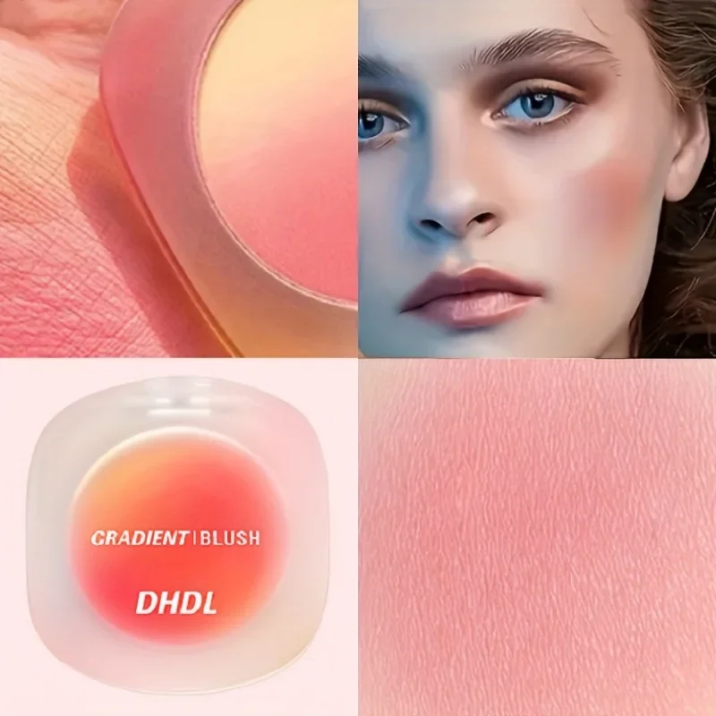 Palette de fards à joues rose pêche mat et scintillant, teinte longue durée, éclaircissante, soyeuse, lisse, Rouge, maquillage cosmétique pour le visage