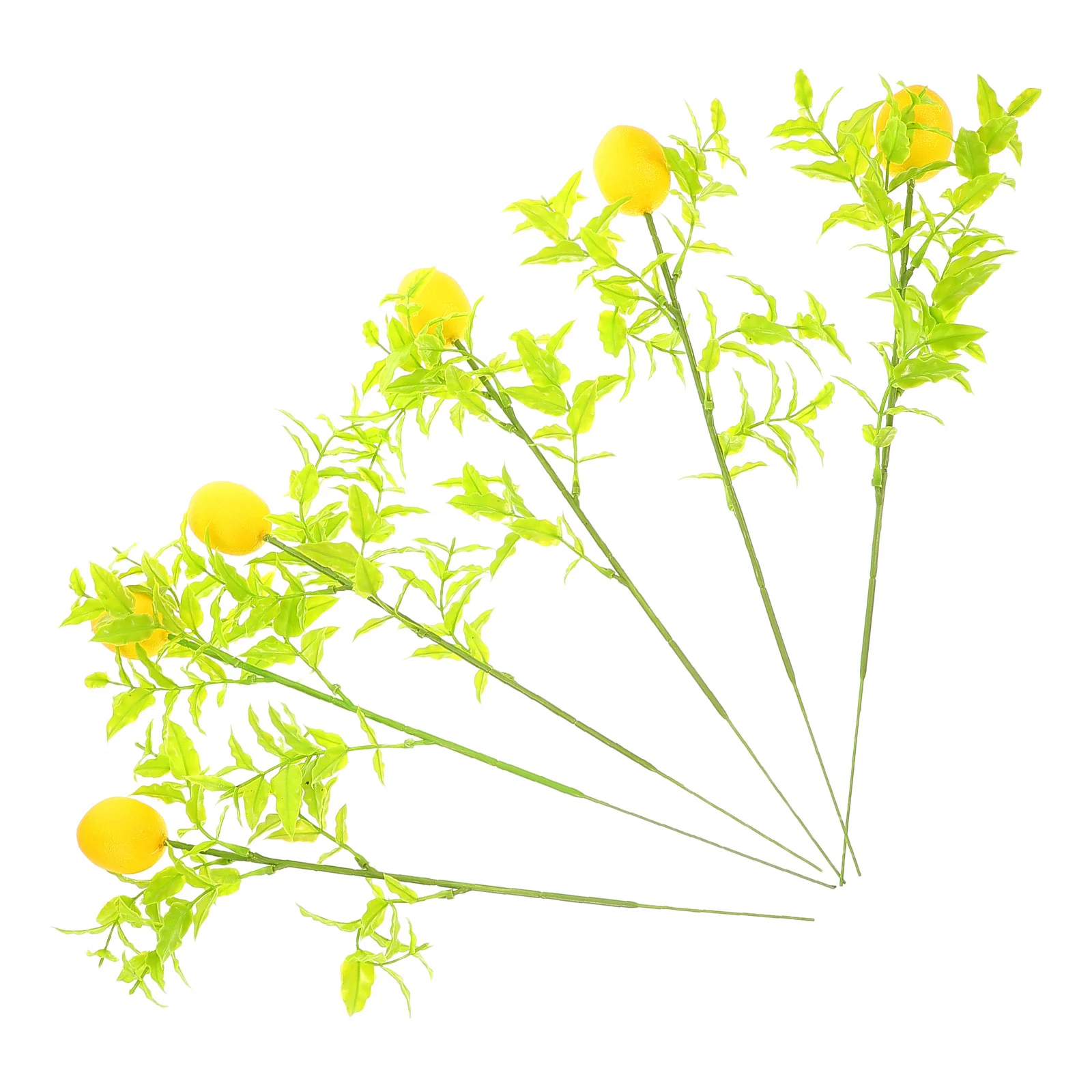 

6Pcs Yellow Lemon Branches Foam Artificial Fruits Lifelike Decor for Vase Table Centerpiece Farmhouse Kitchen Garden Summer