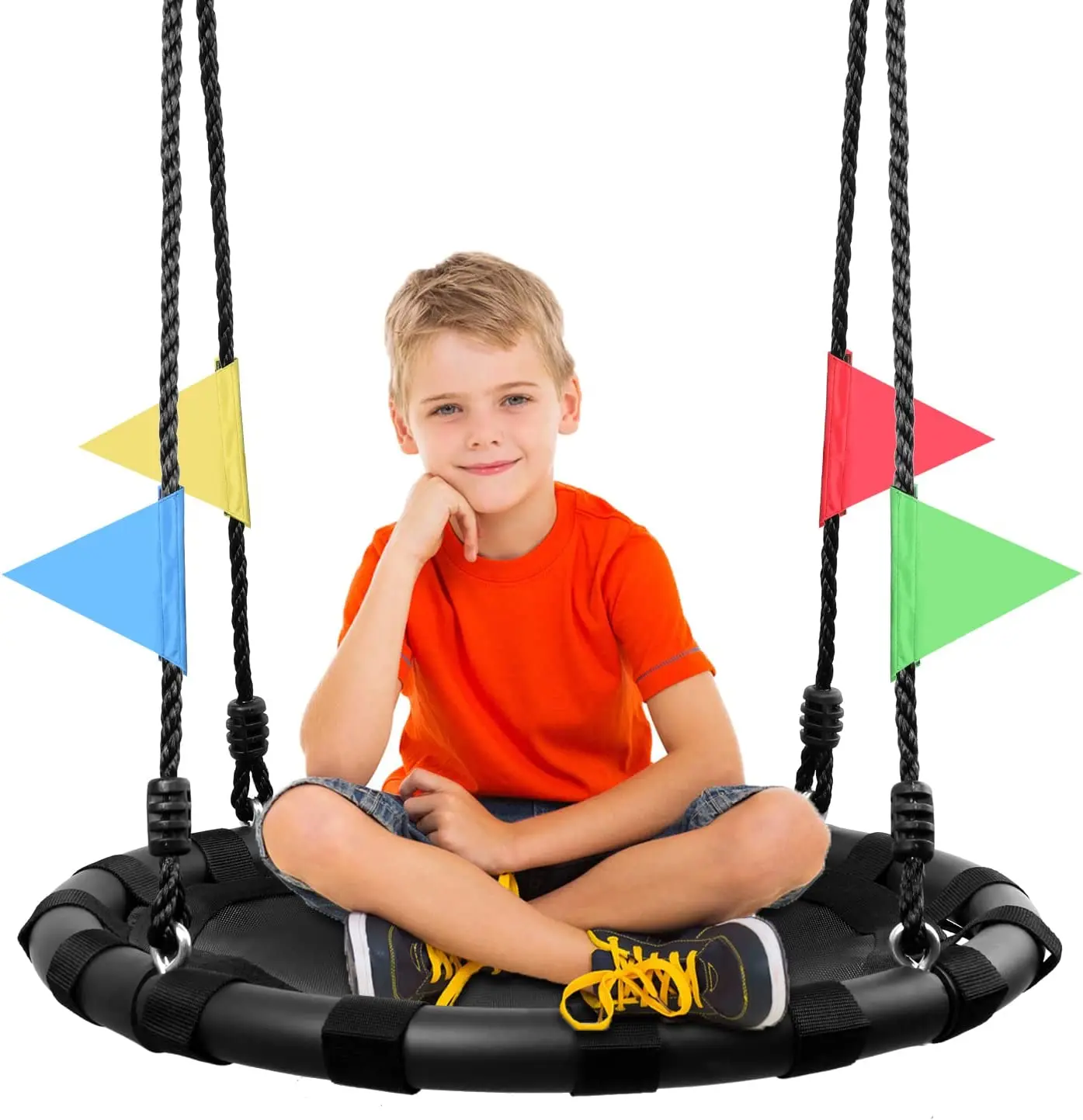 

24 Inch Kid Tree Swing, Outdoor Small Saucer Swing - 900D Waterproof Oxford Platform Swing for Kids,swing for Kids