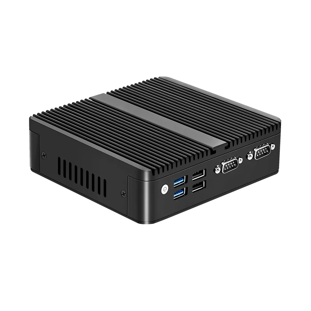 BKHD 12a generazione Mini computer senza ventola Alder Lake N100 N95 Quad Core Dual LAN 2 * COM NVMe Windows 11 3x4K UHD HTPC PC industriale