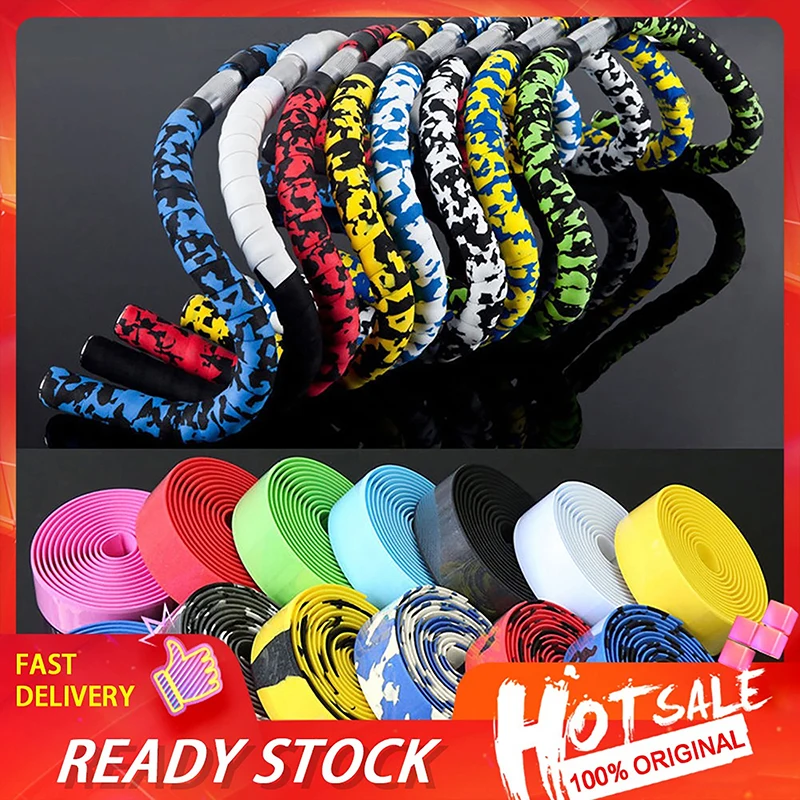 2PCS EVA Bicycle Handlebar Tape Cycling Mountain Bike Handle Belt Reflective Wrap Road Bike Belt With Bar Plugs view 2
