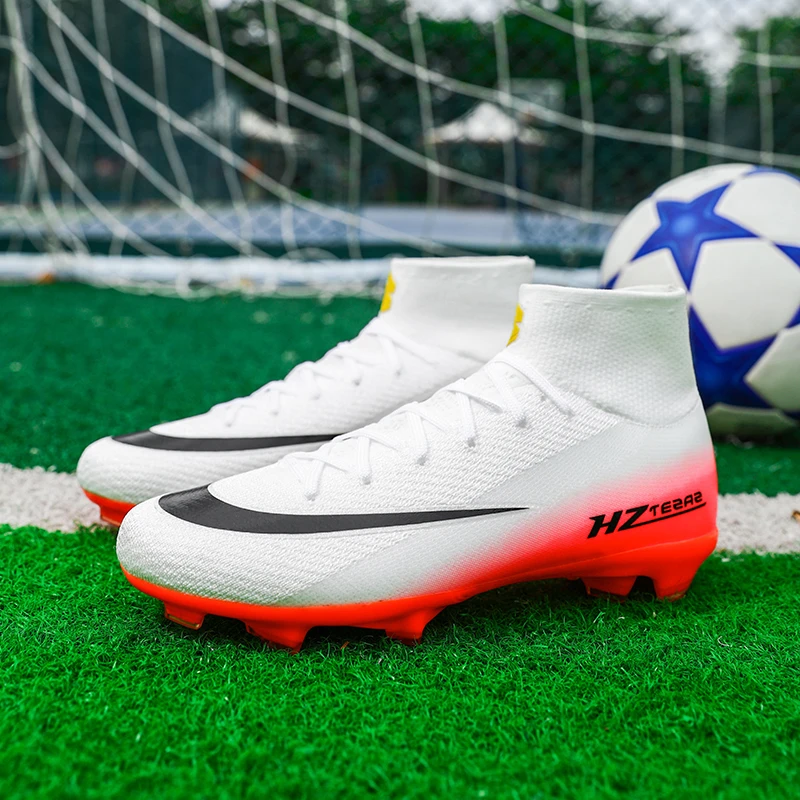 Nuevos zapatos de fútbol para hombre, botas de fútbol con tacos para adultos, transpirables, para entrenamiento deportivo, con tacos largos, antideslizantes, cómodos para partidos