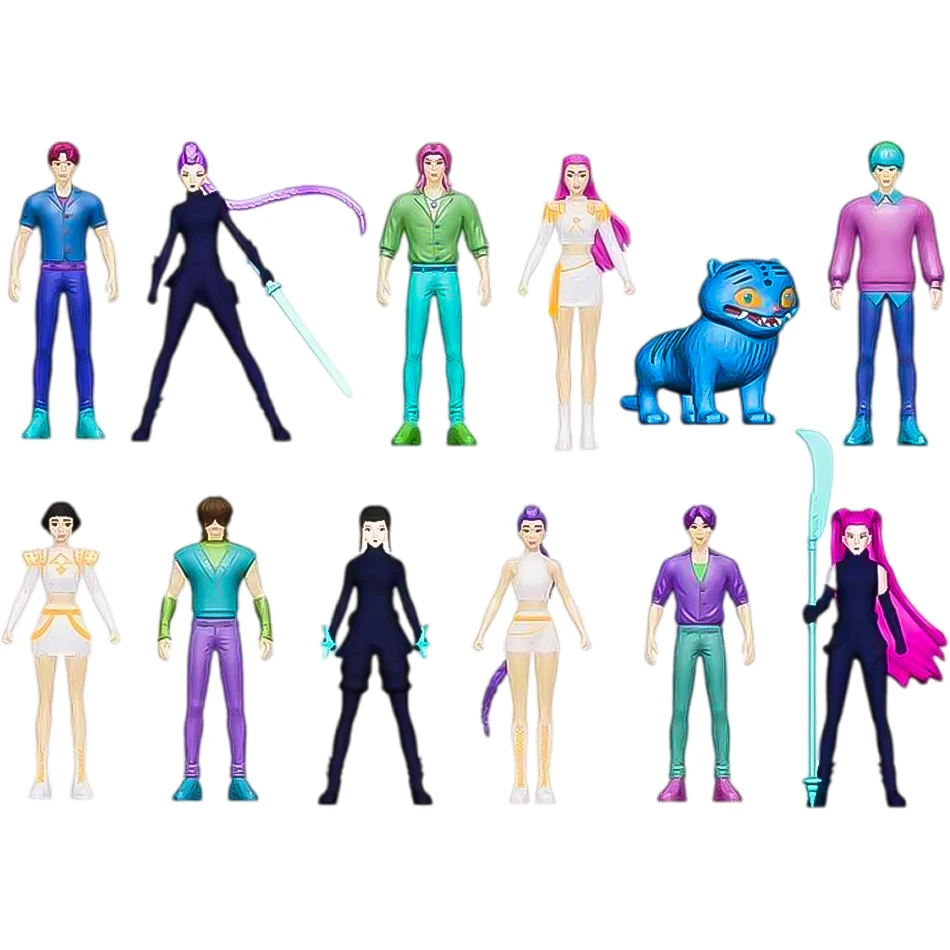 2025 NOWOŚĆ HOT Kpop Demon Hunt seria figurek w kopertach niespodziankach Figurka Tygrys Anime Zabawka Dekoracja na biurko Prezent na Halloween Boże Narodzenie dla dzieci