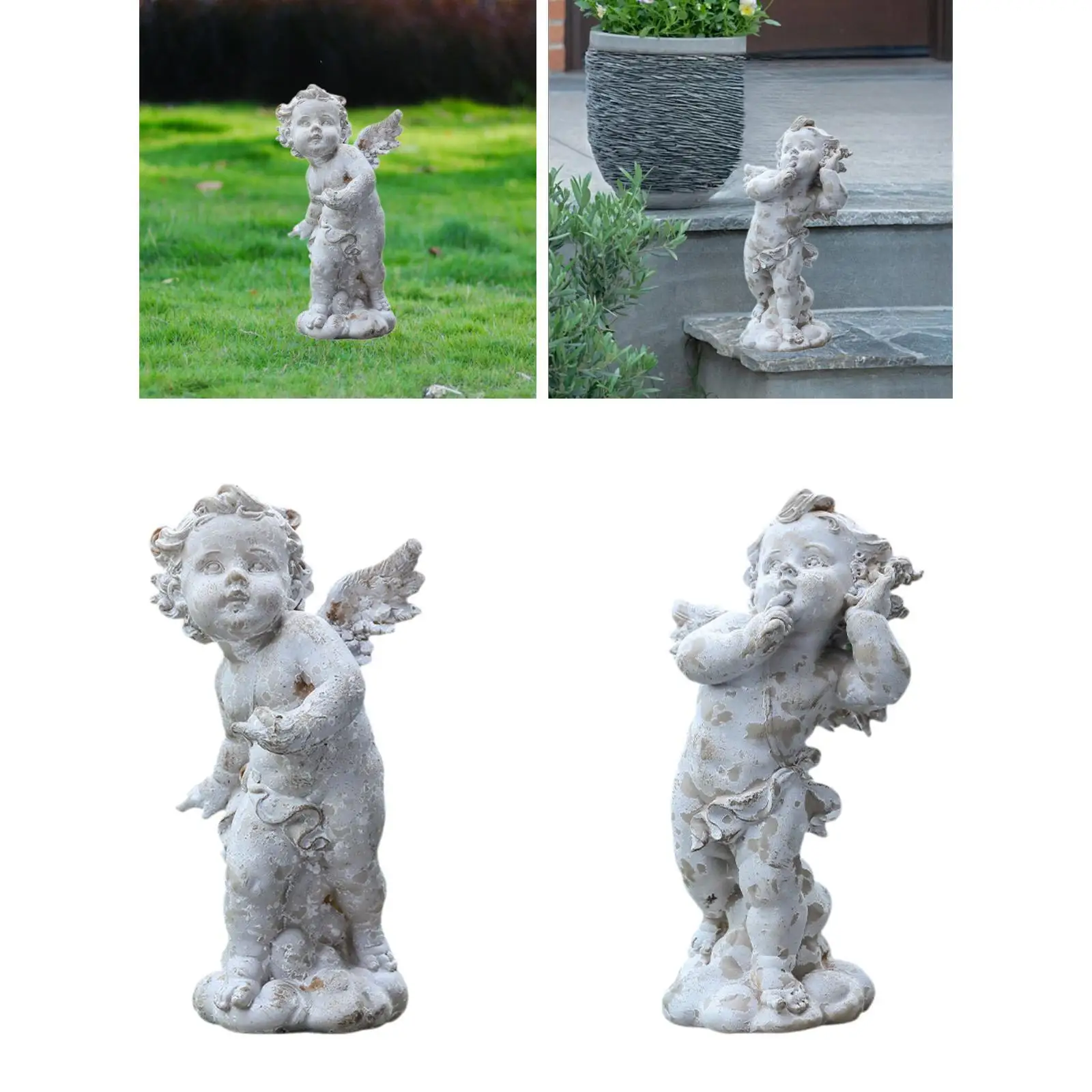 Angel Garden Statue Resin Outdoor Statue for Poolside Areas Backyard Outside