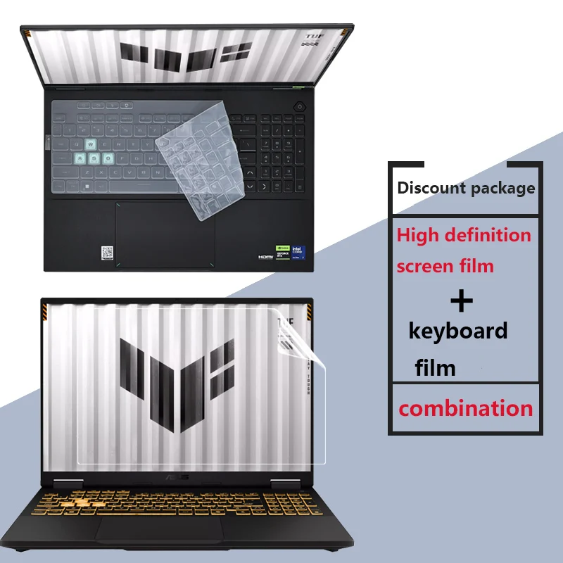 For 2025 ASUS TUF Gaming F16 notebook dustproof keyboard film 16-inch computer screen protective film screen film toughened film