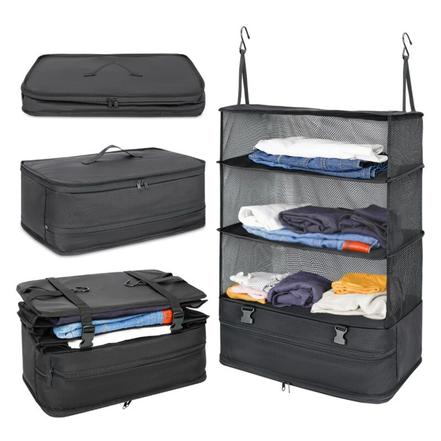 Effortless Organization and Storage on the Go with Practical, Space-saving Convenient Travel Organizer Luggage Packing Cubes Set