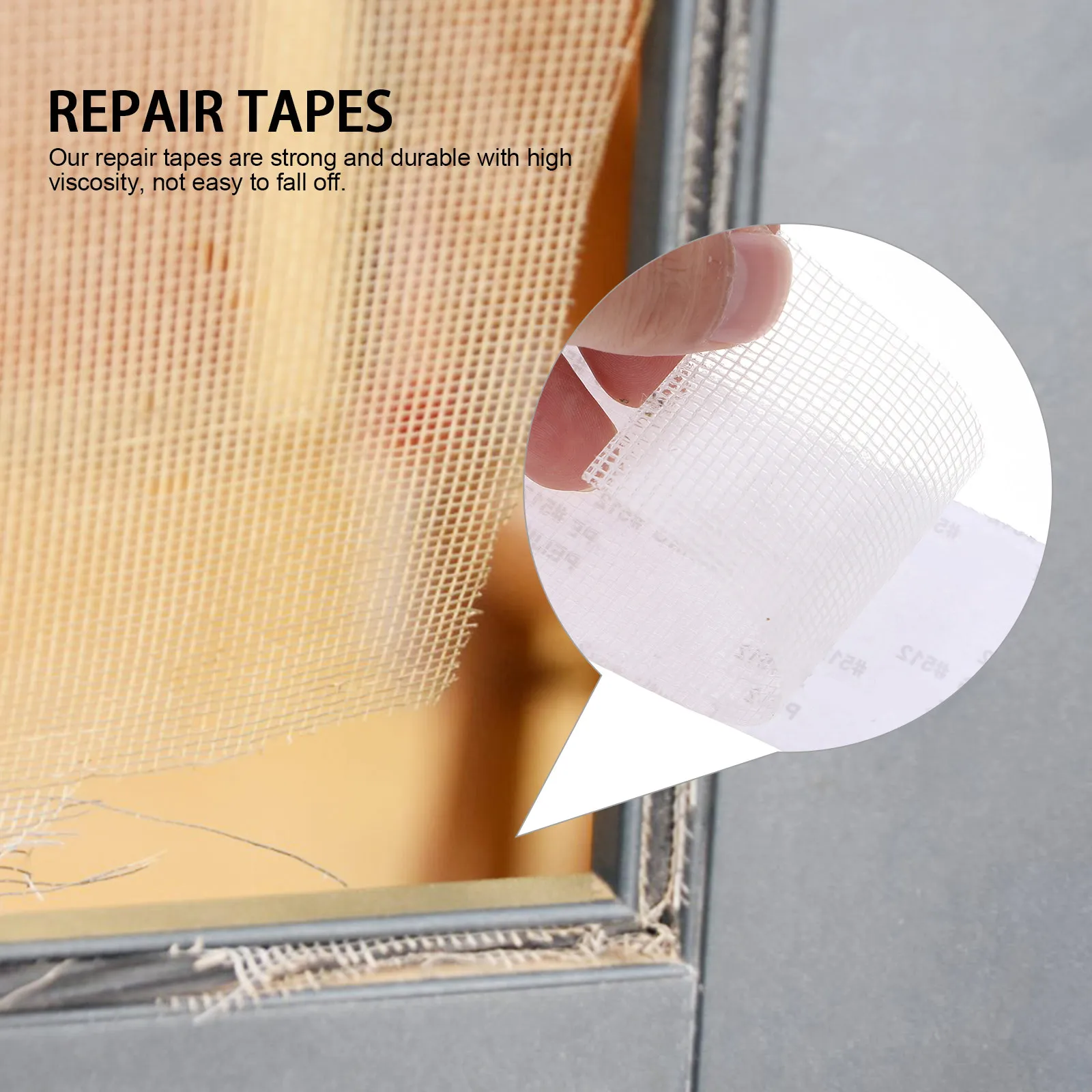 1 Roll Screen Repair Patch Tape Strong Adhesive Tear Resistant PVC Window Screen Repair Kit Prevent Insect Mosquito Entry