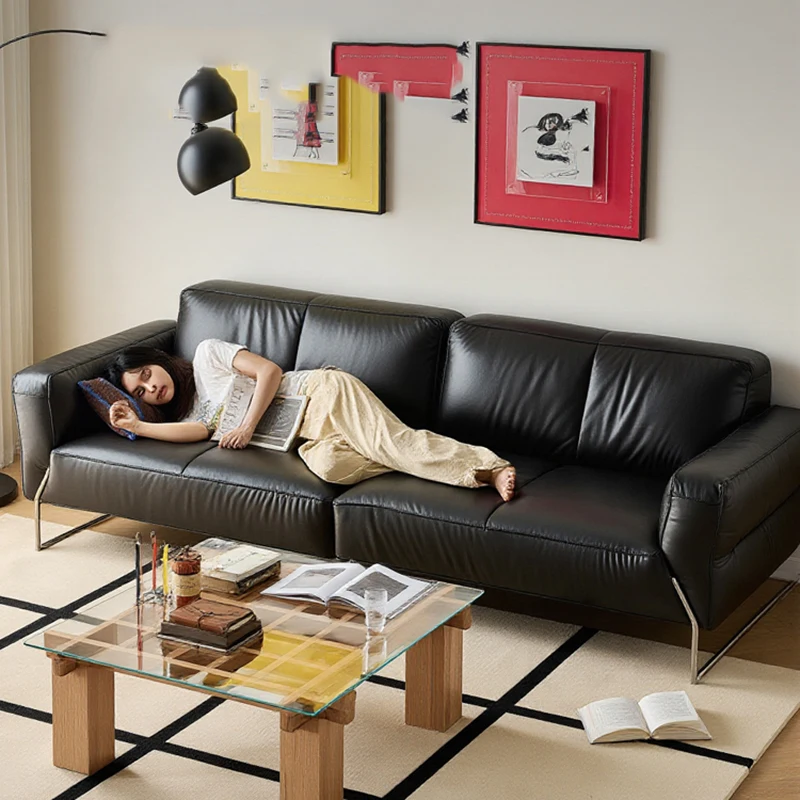 Leather Replica Living Room Sofas Individual Designer Armchair Living Room Sofas Minimalist Lazy Sillon Cama Trendy Furniture