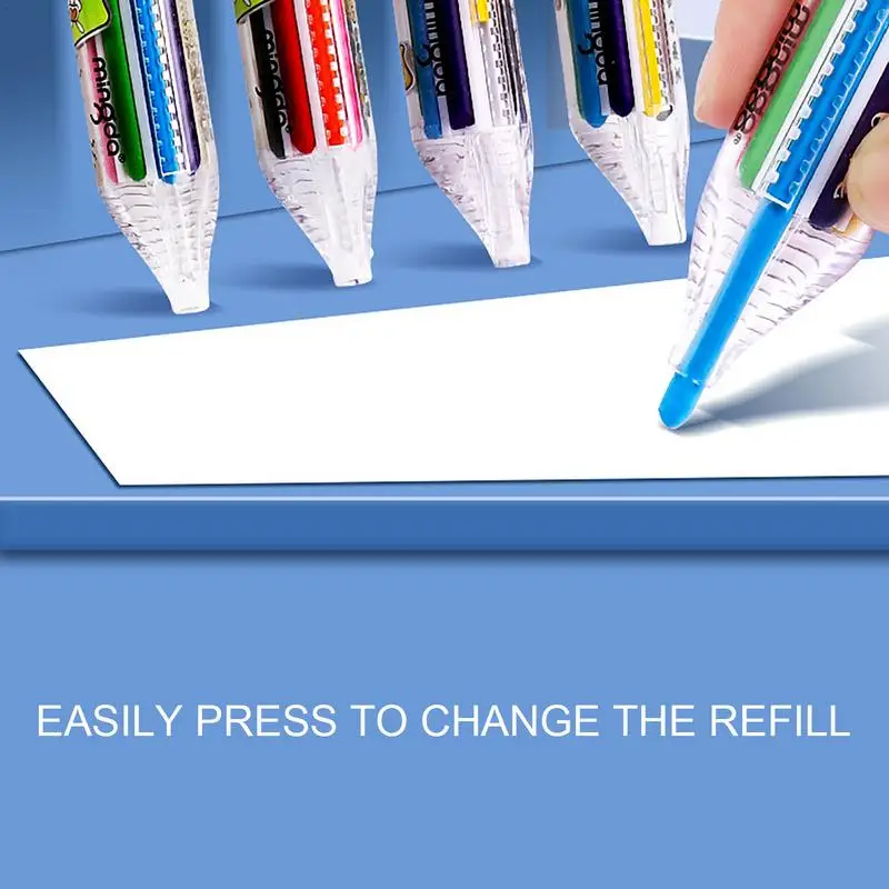 Coloring Crayons 8 In 1 Retractable Rotating Crayons 8 Color Crayons Barrel Oil Pastel Colored Pencil For Kids Girls Boys Girls