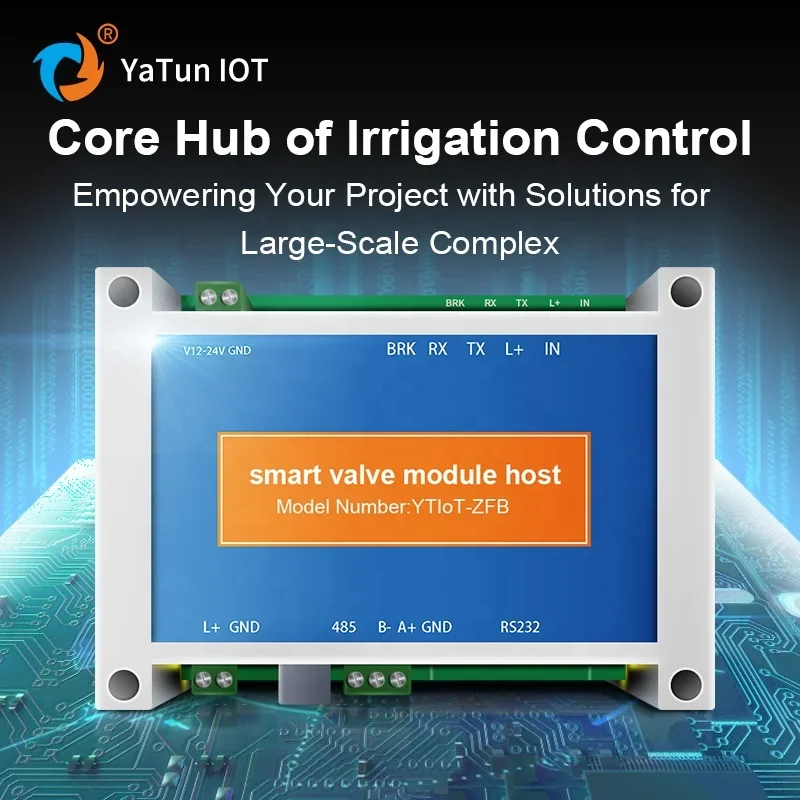 Host de control de válvula agrícola 2025 para riego inteligente, dispositivo controlador decodificador de riego con ahorro de agua, puerta de enlace lorawan para exteriores