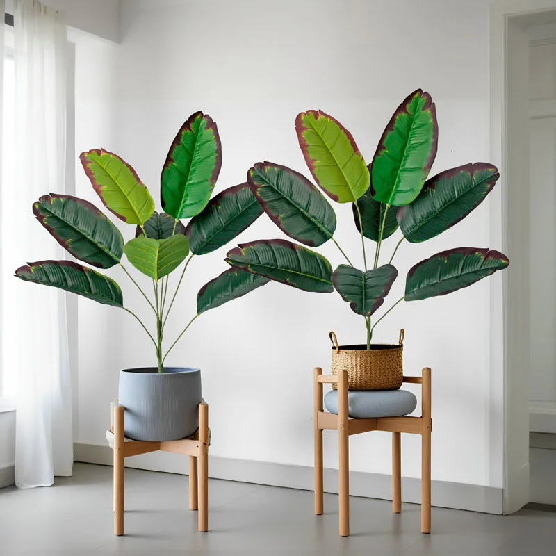 

Artificial plant large banana leaf fake palm tree turtle back bamboo indoor courtyard living room and wedding home decoration