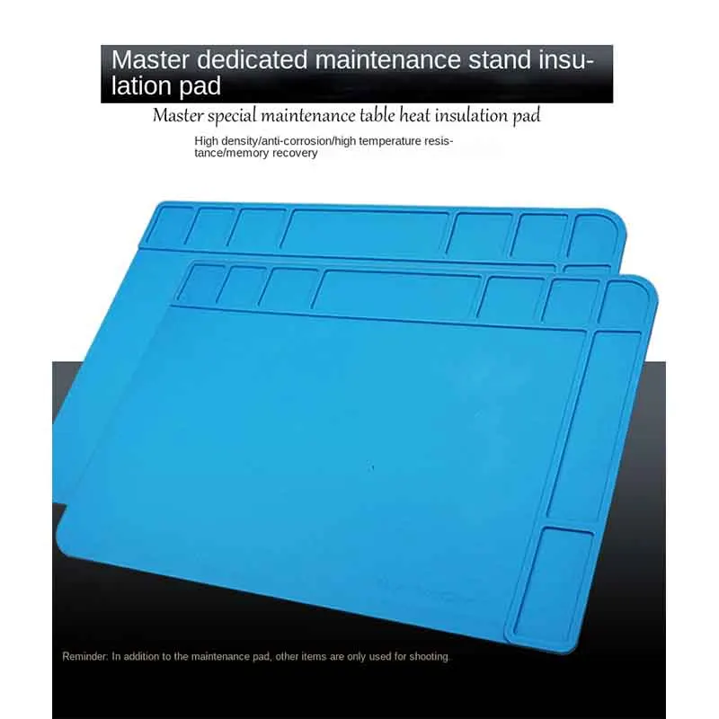 

TE-508 480*340MM Silicone Mat High Temperature Resistant Insulation Pad Solder Workbench Silicone Pad Repair Tools