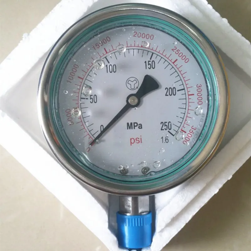 250Mpa 2500bar High Pressure Gauge M14*1.5 Plunger Pressure Test 35000PSI High Pressure Meter M20*1.5