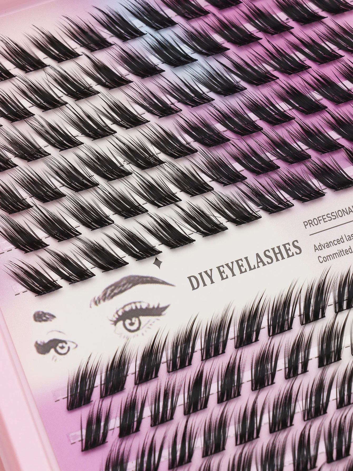 8-16mmのマンガまつげ144束、3Dナチュラルつけまつげ、ソフトクロスウィスピー、ナチュラルまつげ、キャットアイまつげ、3Dフェイクミンクまつげ