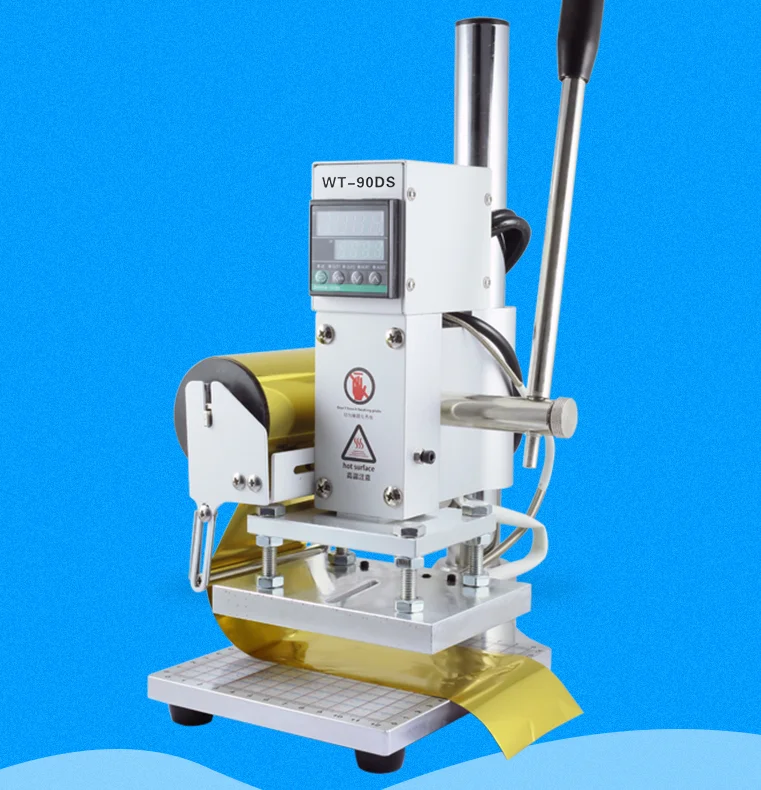 Hot foil stamping machine leather stamp emboss press tool logo custom Manual Digital PVC Card Book Paper Heat Press Machine Top