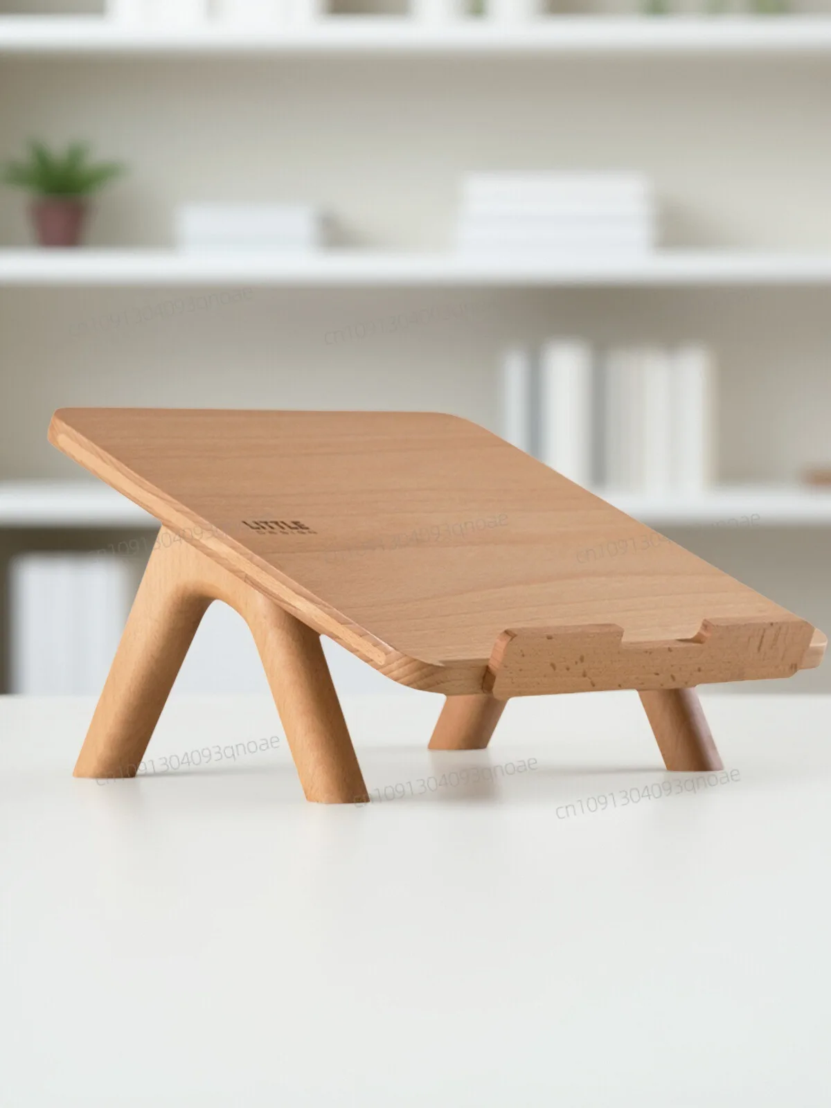 

LITTLE DESIGN [Black Walnut Laptop Stand Solid Wood Base Stool Support Height Protection Cervical Spine Elevation