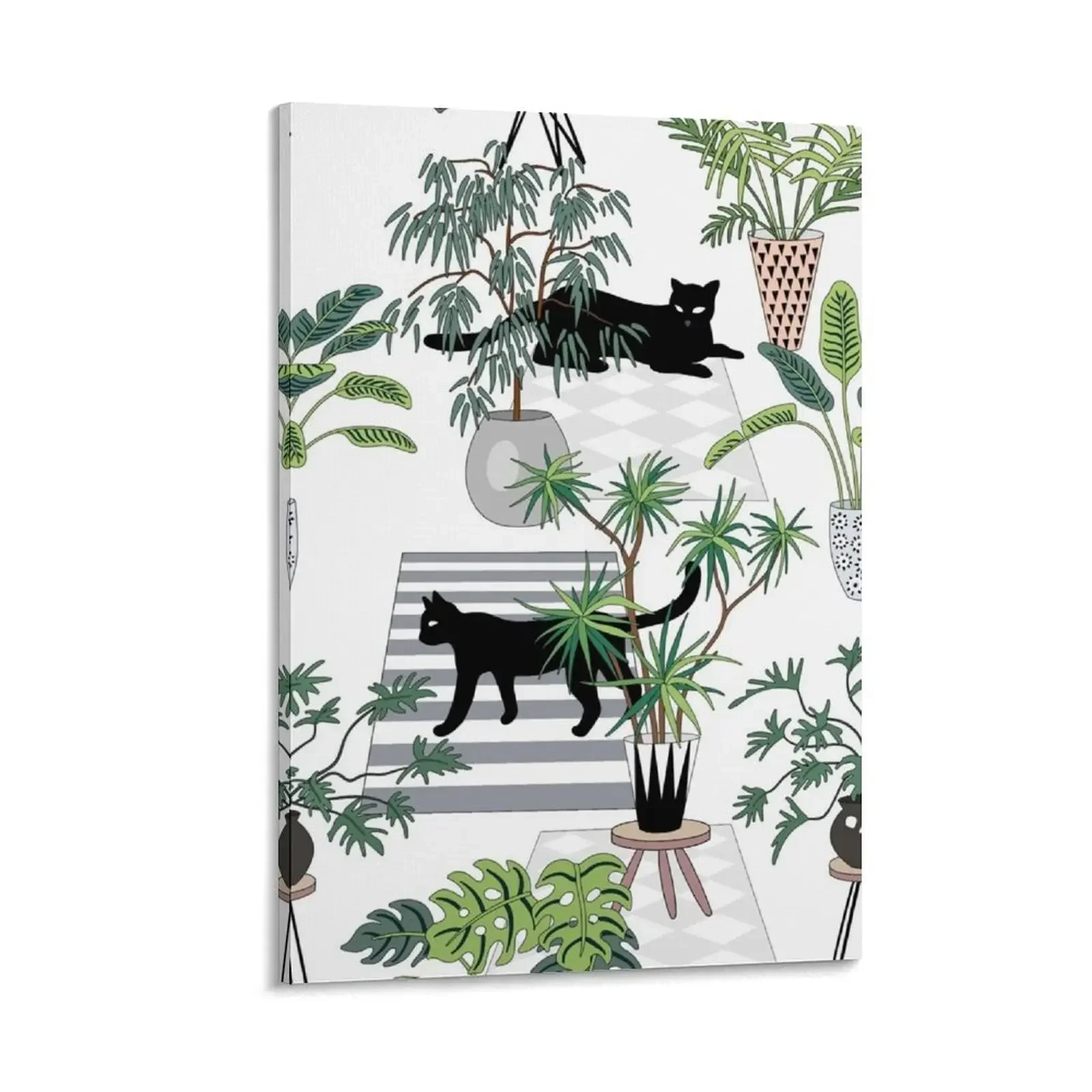 

cats in the interior pattern Canvas Painting office decoration Decorative prints wall painting room decor wall art