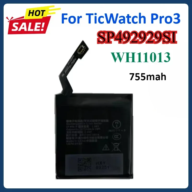 

5pcs/lot SP492929SI Battery For TicWatch Pro3 Pro 3 Battery 4G GPS Sports Smart Watch Batteries WH11013 577mAh