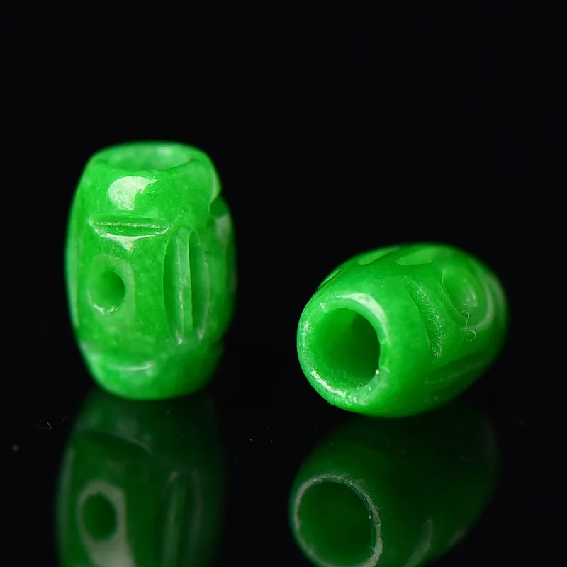 

10pcs DIY Natural Dry Green Lulu Tong Beads Accessories Bracelet Fashion Real Jewelry Gemstone Amulet Luxury Best Selling Gifts