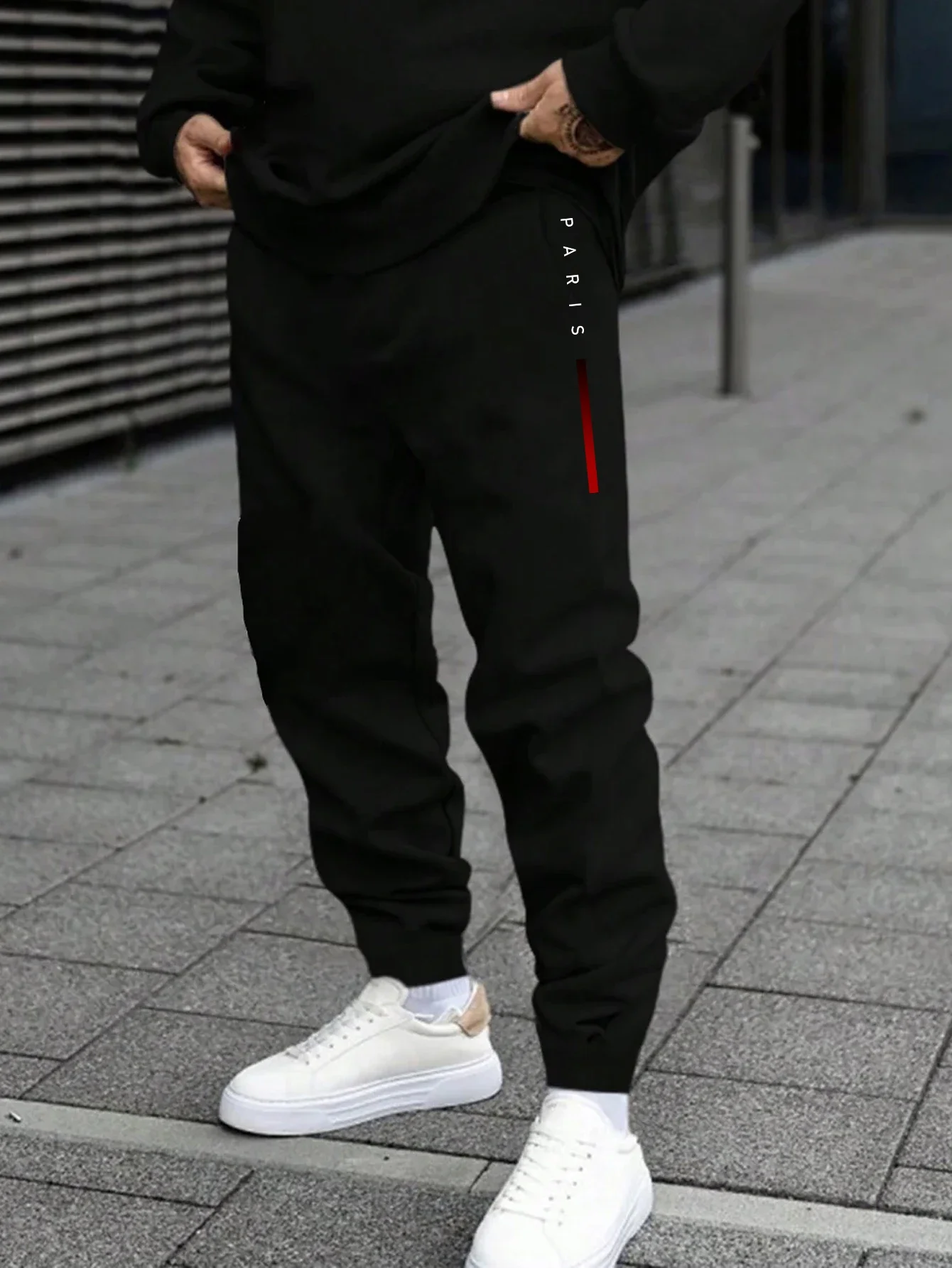 رجل رياضية باريس الطباعة قطعة واحدة البلوز Sweatpants مكتب عارضة الرياضة هوديي السراويل رجل الملابس اليومية الشارع الشهير