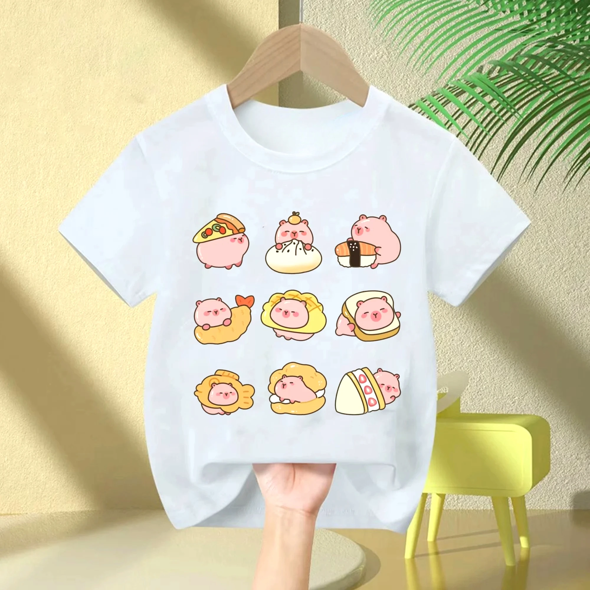

Summer New Trend Cute Pig Printing Cute Children's Short-Sleeved T-Shirt Cute Comfortable Versatile Boy and Girl T-Shirt