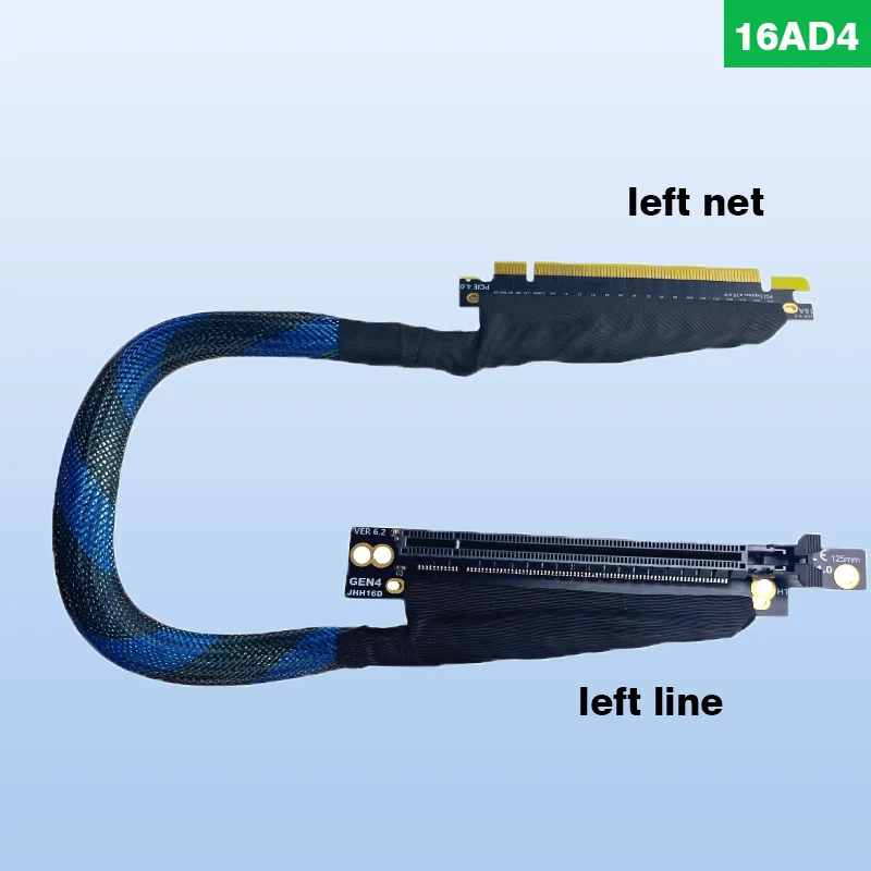 Left Network Left Line PCIE 4.0 X16 Graphics Card Extension Cable GPU AI Adapter Cable Server External Built-in High Speed