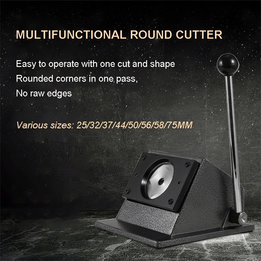 Round Badge Paper Circle Cutter DIY Circular Cardboard Paper Cutter Tools 25-75MM Badge Cutting Machine Rounding Circular Cutter