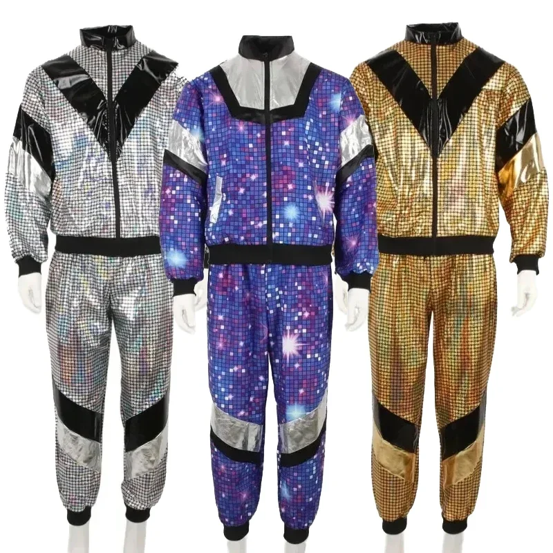 Costume de fête Disco Hippie pour adultes des années 70, Vintage Hip Hop Hippie Cosplay, Costume de spectacle sur scène pour hommes et femmes, tenues de fête d'halloween