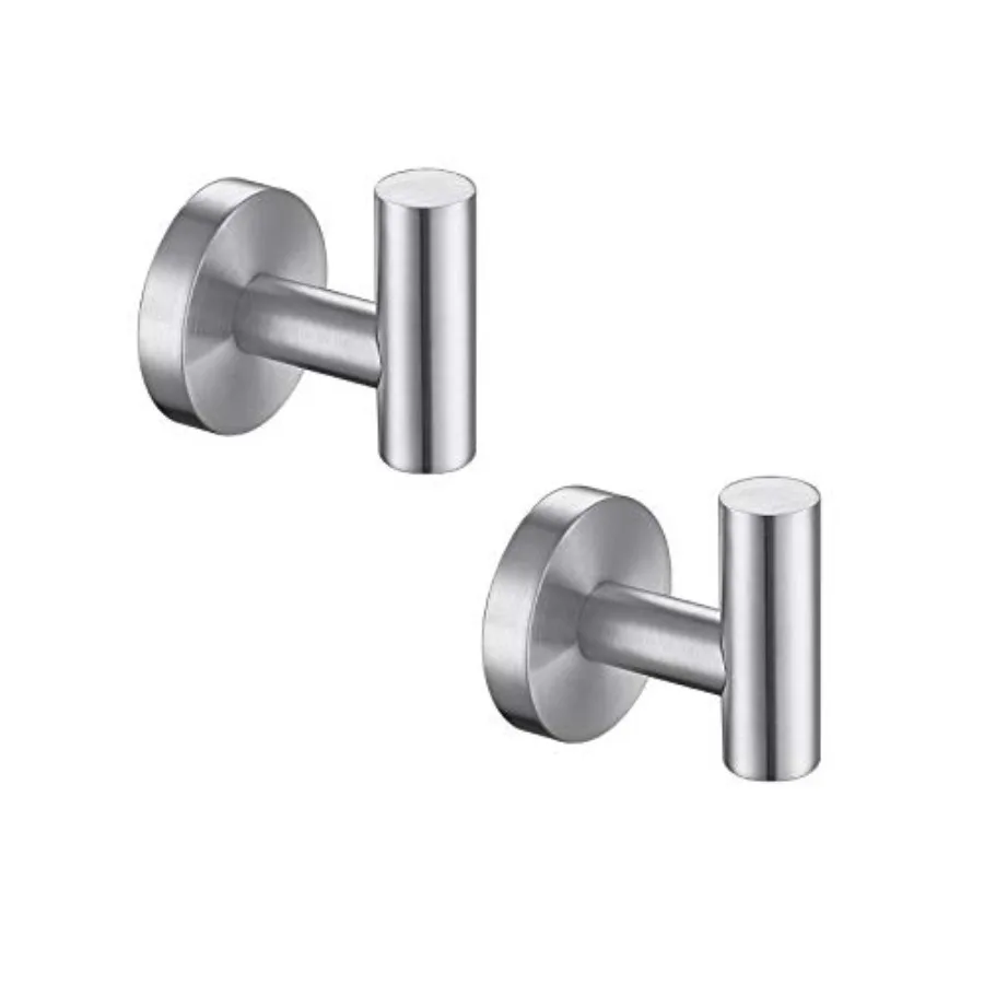 

Bathroom Towel Hooks, 2 Pack Stainless Steel Robe Coat and Clothes Hook, Heavy Duty Wall Hook for Bathroom and Kitchen, Modern