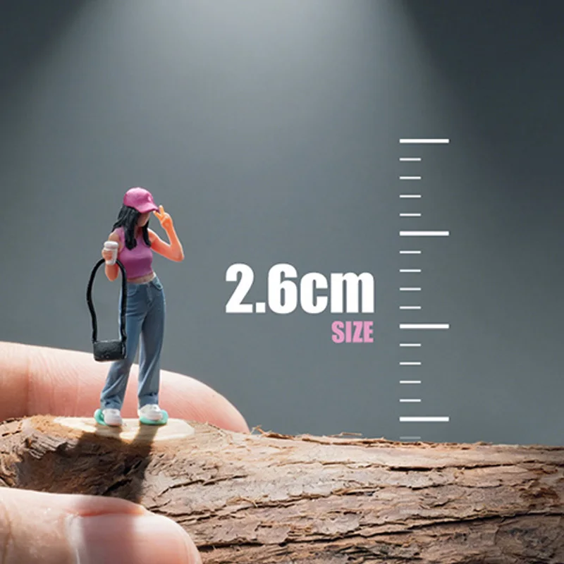 Scale 1/64 Mini Finished Color People Model Kits Simulation Painted Resin Characters DIY Micro Scene Layout Diorama Accessories