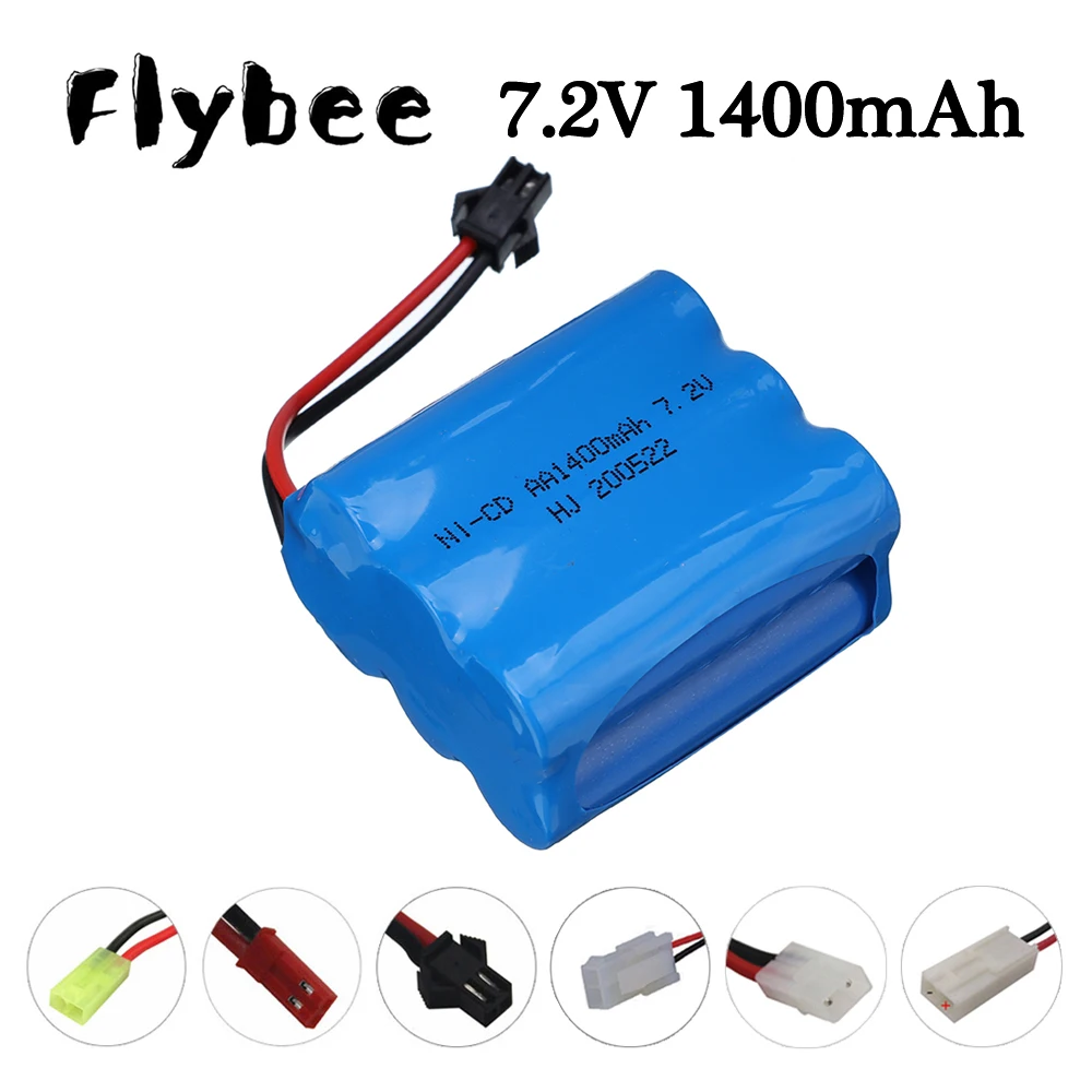 

7.2v 1400mah NiCD Battery SM/JST/Tamiya Plug For Rc Toys Cars Tanks Trucks Robots Boats AA Ni-MH 7.2v Rechargeable Battery Pack