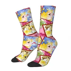 Candy Candy Anime Collage Socks Men Women Funny Happy Kawaii Cute Girl Socks Crazy Spring Summer Autumn Winter Socks Gift