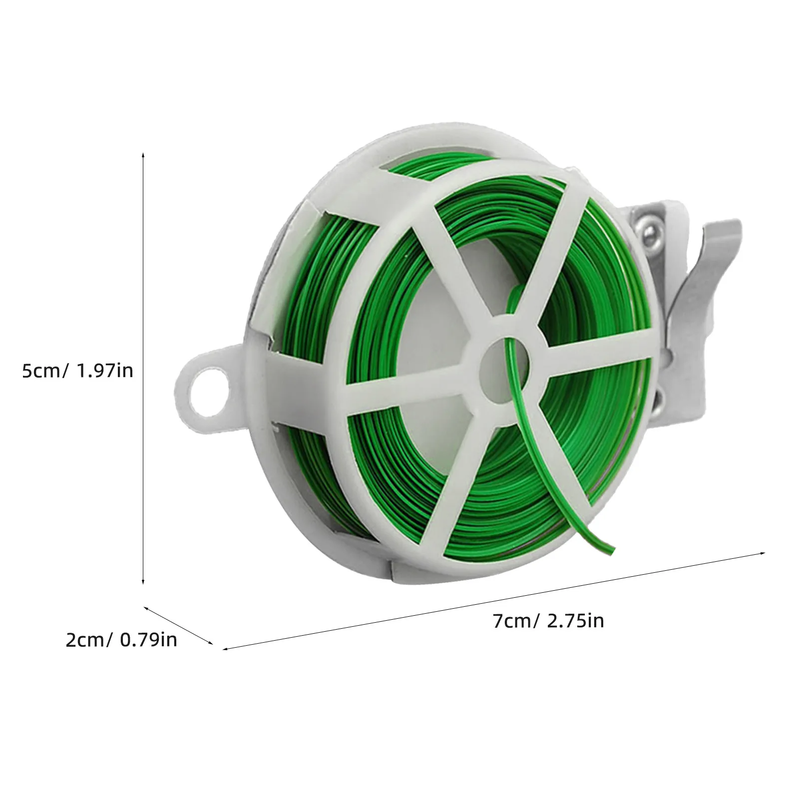 1Pcs Garden Tie Wire Cable Green Metal Plastic Iron Wire Tape with Cutter Multi-Function Plant Support Organizer Bonsai Growing