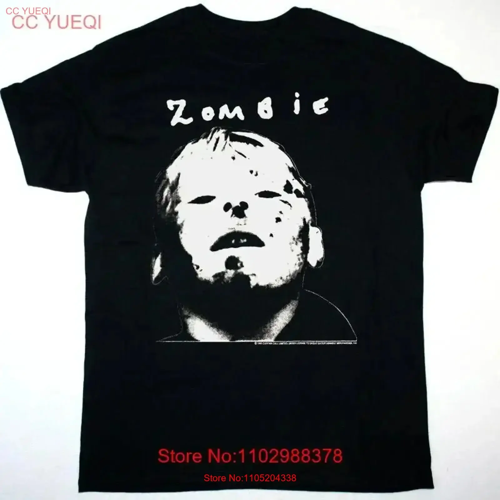 Vtg THE CRANBERRIES ZOMBIE Cotton Black All Size T Shirt For Men MC029 vintage Washed homme Stylish Comfortable Versatile