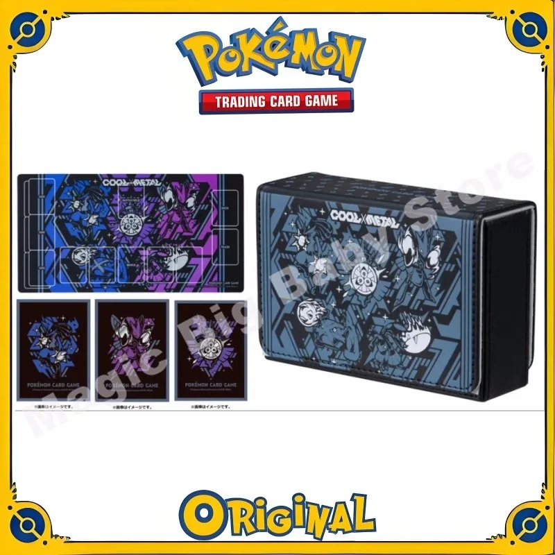 Oryginalne Pokemon PTCG oryginalne limitowane cool × metalowe etui na karty pudełko kartonowe Pad na karty Lucario