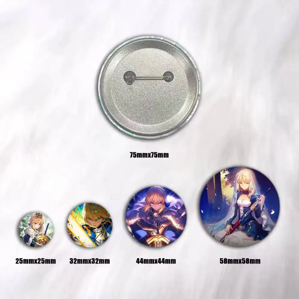 Saber Artoria Pendragon Fate Grand Order FGO Brooches Cartoon Badge Pins Backpack Hat Accessories