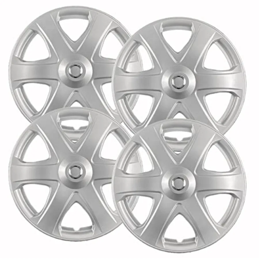 

Premium Quality 16 inch Silver Hubcaps fits 2009 and 2010 Toyota Matrix Heavy Duty Solid Clip Construction Set of 4 ()