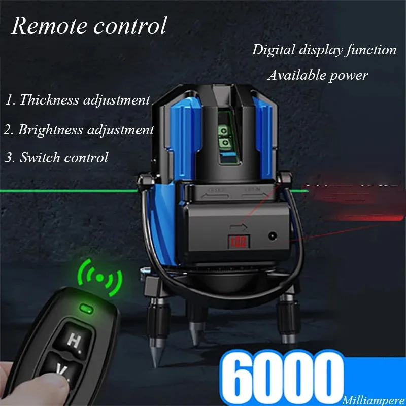 2/3/5 Line 3D Green Light 360 Slef-leveling Laser Level Horizontal and Vertical Crossline Super Powerful Green Beam Laser Level