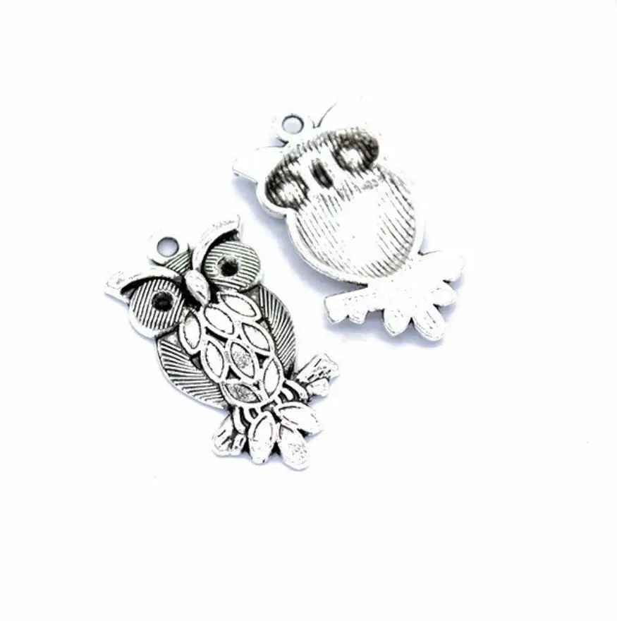 35pcs 30*16mm Animal Charm Owl Pendant 3 Colors DIY Retro Jewelry Bracelet Necklace Charms Pendant F0314