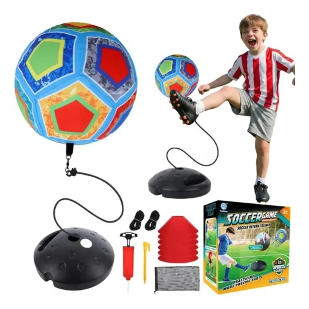 

Football Kick Trainer Soccer Training Football Toy Replay Soccer Training Ball Bungee Elastic Training Ball with Base Sport Gift