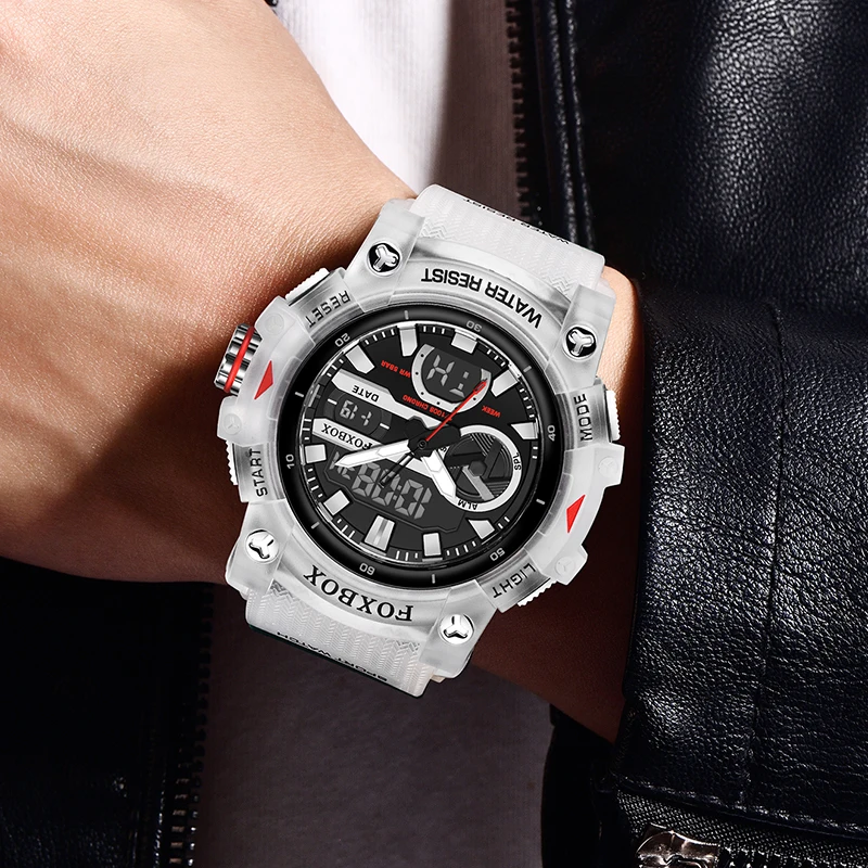 Relogio Masculino LIGE Luminous Men Watch Sport Army Mens Watches Waterproof Dual Display Clock Man Military WristWatch
