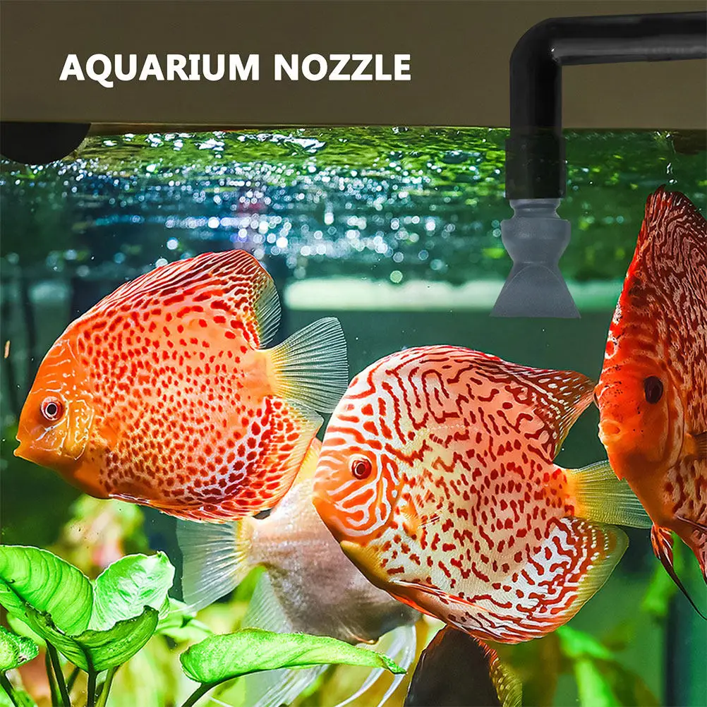 2Pcs Aquarium Duck Flat Nozzle 360 Degree Water Outlet Efficient Return Pipe for Fish Tank Circulation Pump Plumbing Fitting