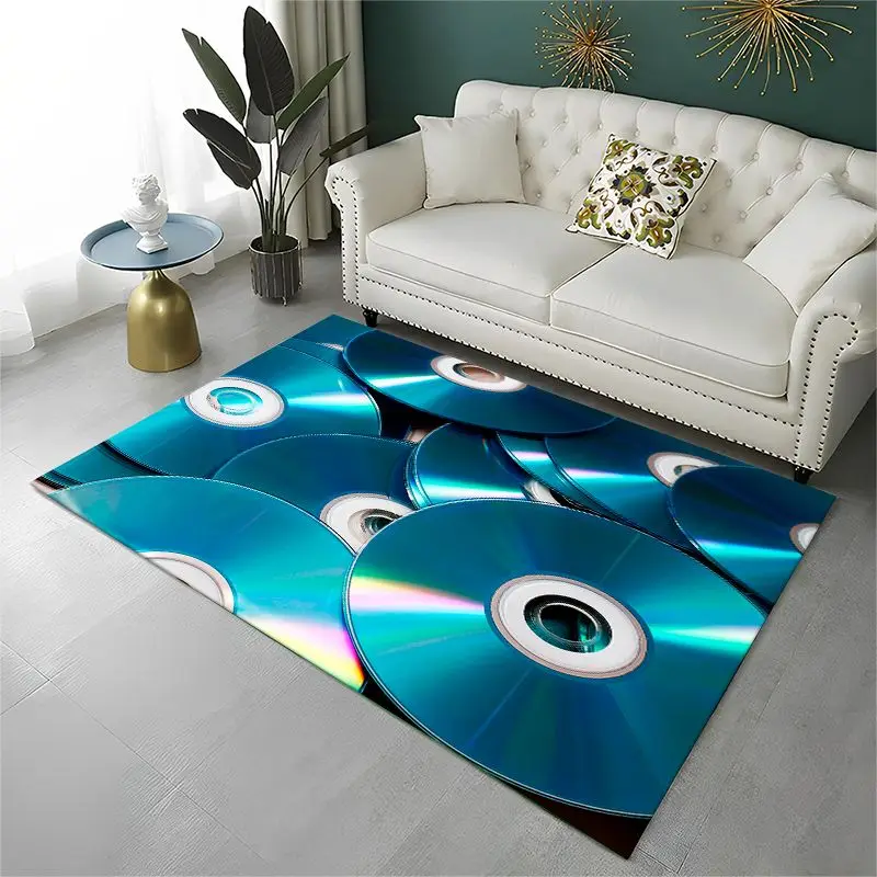 Retro DJ Vinyl Record Music Large Area Rug Non-slip Durable Carpet for Bedroom Living Room Sofa Doormat Home Decor Floor Mat