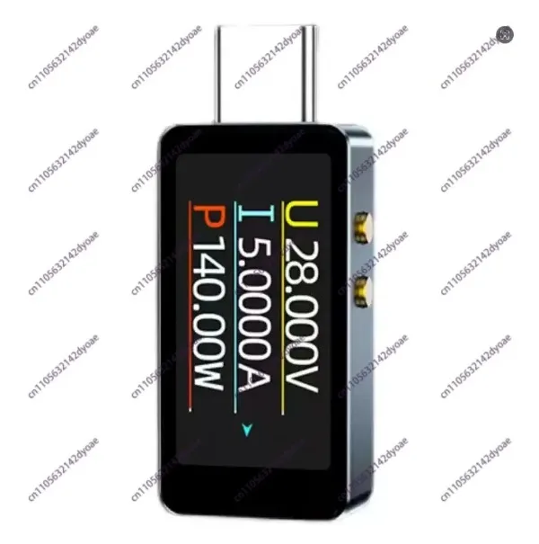 

Измеритель напряжения и тока USB CC1 с цифровым дисплеем PD3.1, 28В, Type-C, цветной экран