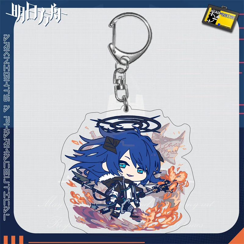 Game ArKnights Shu Ling Dusk Nian Acrylic Pendant Anime Key Chain Acrylic Keychains Metal Holder Key Ring Jewelry Gifts